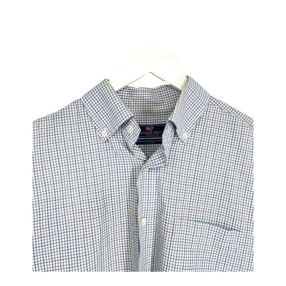 Men's Vineyard Vines Long Sleeved Check Classic Fit Button Up Shirt Medium - Picture 6 of 10